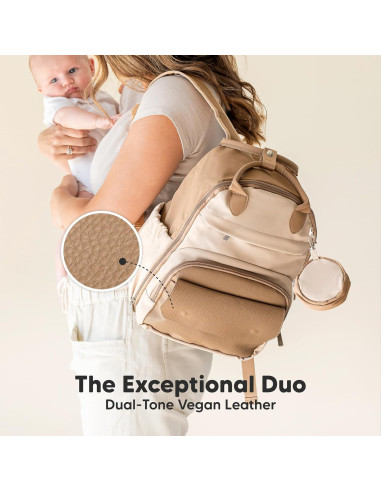 Mochila para Pañales KeaBabies Play Latte - 12L, Impermeable