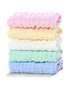 Toallitas de bebé DAMATCH 30x30 cm 5 Pack Algodón Suaves