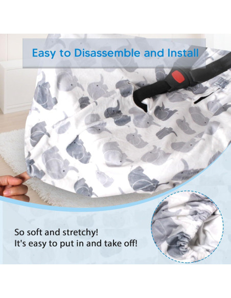 Funda para Asiento de Auto Bebé Ln0100 Gris Suave Lavable Funda para Asiento de Auto Bebé Ln0100 Gris Suave Lavable
