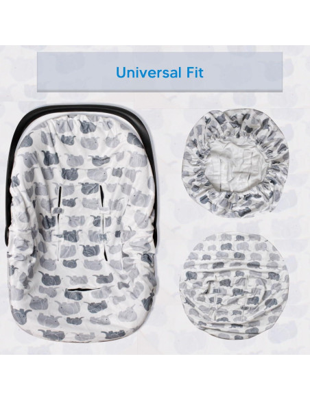 Funda para Asiento de Auto Bebé Ln0100 Gris Suave Lavable Funda para Asiento de Auto Bebé Ln0100 Gris Suave Lavable