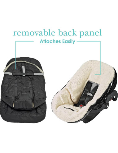 Cubierta de asiento de coche para bebé JJ Cole Bundle Me negro