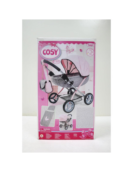 Carrito de Muñeca 4 en 1 Bayer Rosa y Gris - Hasta 45.72 cm Carrito de Muñeca 4 en 1 Bayer Rosa y Gris - Hasta 45.72 cm