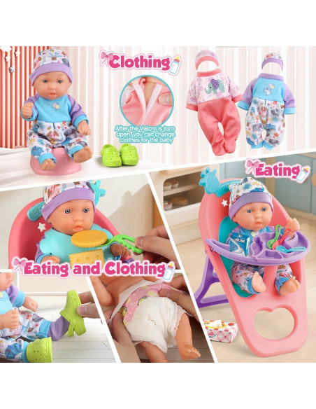 Juego de Accesorios para Cuna de Muñeca YIYBM - 24 Piezas Juego de Accesorios para Cuna de Muñeca YIYBM - 24 Piezas