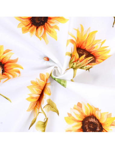 Sábana Ajustable para Cuna JISEN 132x71 cm Girasoles