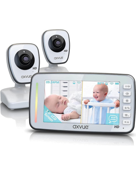 Monitor de Video para Bebés AXVUE A1HD 720P 5" 2 Cámaras Monitor de Video para Bebés AXVUE A1HD 720P 5" 2 Cámaras