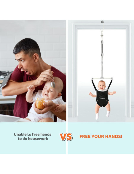 Saltador de Puerta Cowiewie 2 en 1 para Bebés Ajustable Saltador de Puerta Cowiewie 2 en 1 para Bebés Ajustable