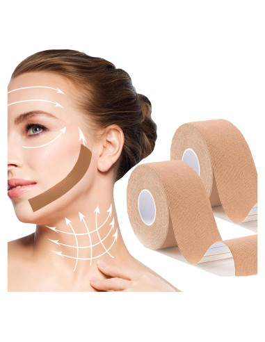 Cinta de Elevación Miofascial Facial Snmzlc 2 Rollos 2.5cm x 5m