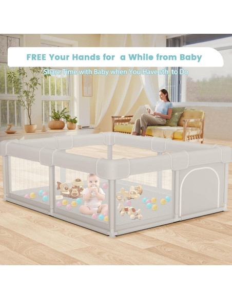 Parque Infantil Besuhot 50x50 Pulgadas Seguro para Bebés Parque Infantil Besuhot 50x50 Pulgadas Seguro para Bebés