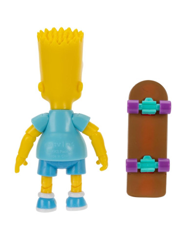 Figura de Acción Bart Simpson 9.5 cm JAKKS Pacific con Patineta