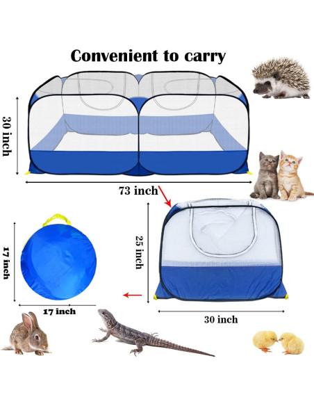 Parque de Juegos para Mascotas GABraden Azul 185x76 cm Parque de Juegos para Mascotas GABraden Azul 185x76 cm