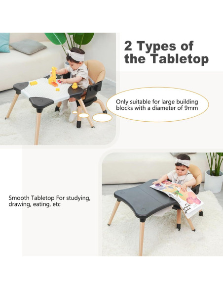 Silla Alta 7 en 1 Komcot para Bebés y Niños - Negro Silla Alta 7 en 1 Komcot para Bebés y Niños - Negro