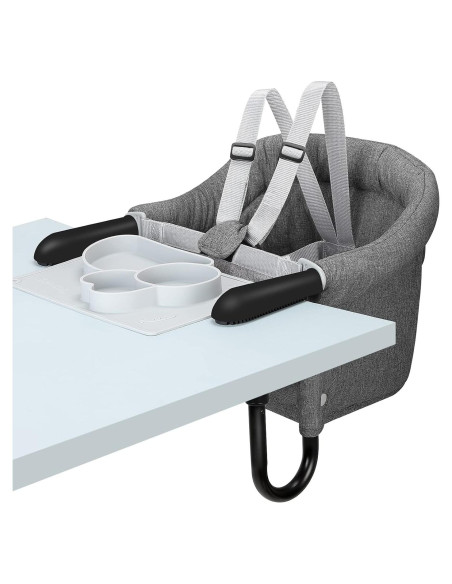 Silla de Gancho Plegable TCBunny para Bebés - Gris, 16.8 kg Silla de Gancho Plegable TCBunny para Bebés - Gris, 16.8 kg