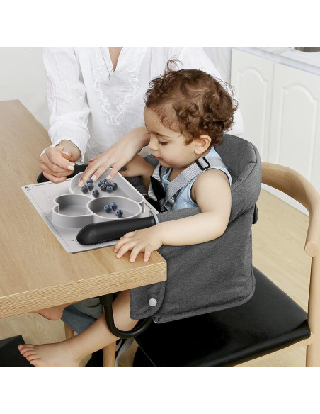 Silla de Gancho Plegable TCBunny para Bebés - Gris, 16.8 kg Silla de Gancho Plegable TCBunny para Bebés - Gris, 16.8 kg