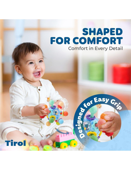 Mordedor Sensorial para Bebés Tirol - Silicona Sin BPA 0-18 Meses Mordedor Sensorial para Bebés Tirol - Silicona Sin BPA 0-18 Meses