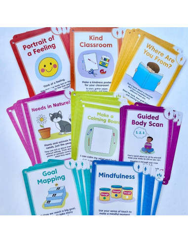 Tarjetas de Tarea Social Emocional hand2mind 64 Piezas 3+ Años