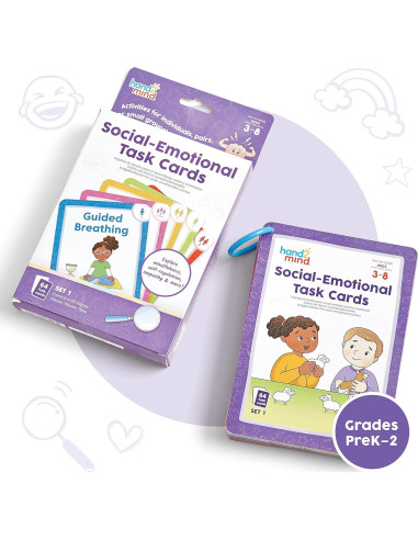 Tarjetas de Tarea Social Emocional hand2mind 64 Piezas 3+ Años