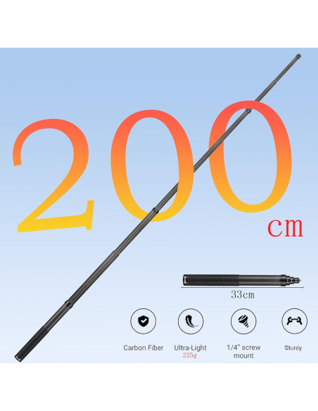 Palo de Selfie Invisible Brave Heart 33-200cm para Insta360 y GoPro Palo de Selfie Invisible Brave Heart 33-200cm para Insta360 y GoPro