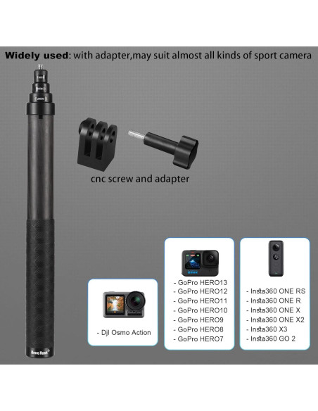 Palo de Selfie Invisible Brave Heart 33-200cm para Insta360 y GoPro Palo de Selfie Invisible Brave Heart 33-200cm para Insta360 y GoPro