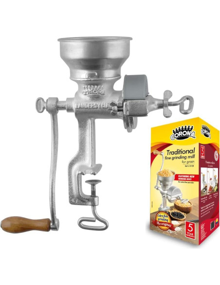 Molinillo de Granos Manual Corona de Hierro Fundido 0.76L Molinillo de Granos Manual Corona de Hierro Fundido 0.76L