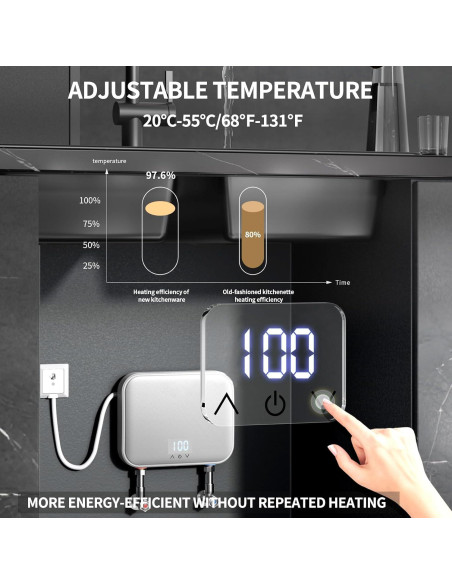 Calentador de Agua Eléctrico Sin Tanque MHX 4000W 110V Blanco Calentador de Agua Eléctrico Sin Tanque MHX 4000W 110V Blanco