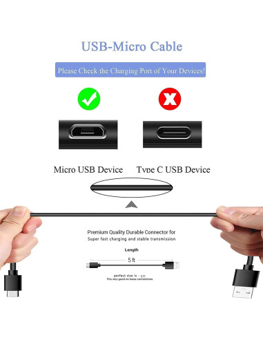 Cargador de pared USB YCWZZH para cámaras Kodak y Tascam