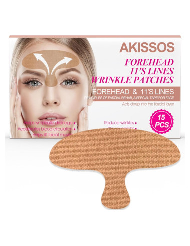 Parches Faciales Antiarrugas Akissos 15 PCS para Frente