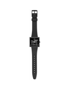 Reloj Swatch Bioceramic Cuadrado Negro 41.8mm Impermeable 2