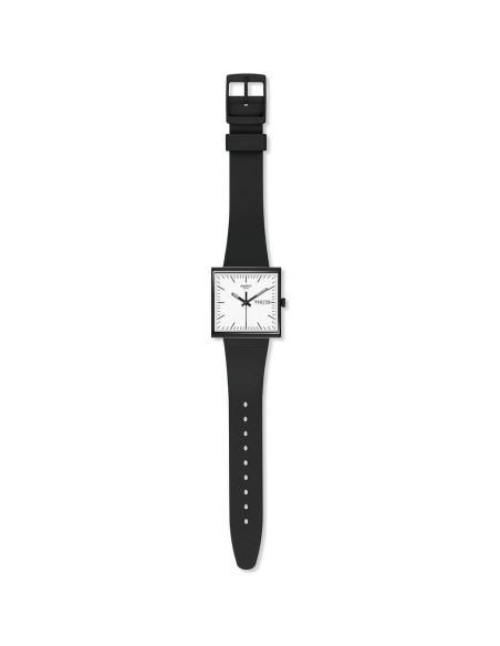 Reloj Swatch Bioceramic Cuadrado Unisex Negro 33.25mm Reloj Swatch Bioceramic Cuadrado Unisex Negro 33.25mm