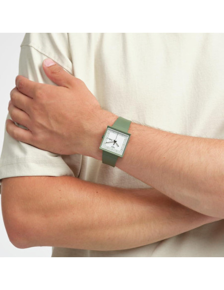 Reloj Swatch Bioceramic Cuadrado Verde Unisex Cuarzo Impermeable Reloj Swatch Bioceramic Cuadrado Verde Unisex Cuarzo Impermeable