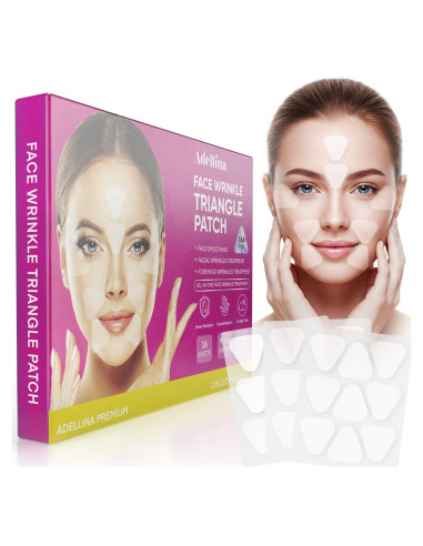 Parche Antienvejecimiento Facial Adellina 144 Pcs - Arrugas Frente y Sonrisa