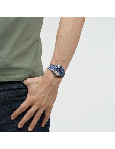 Reloj Swatch New Gent Biocerámico Azul 41mm Cuarzo Impermeable