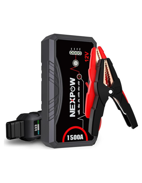 Arrancador de Coche NEXPOW Q10S 1500A 12V con Luz LED y USB Arrancador de Coche NEXPOW Q10S 1500A 12V con Luz LED y USB