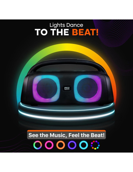 Altavoz Bluetooth Pyle Boombox 160W Portátil 5" Inalámbrico Altavoz Bluetooth Pyle Boombox 160W Portátil 5" Inalámbrico