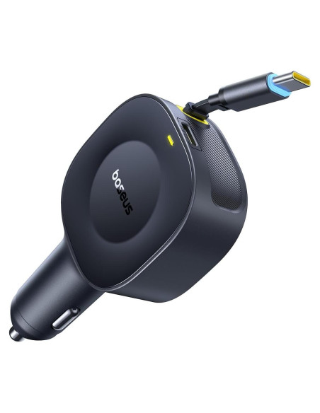 Cargador de coche Baseus USB-C 60W con cable retráctil 80cm Cargador de coche Baseus USB-C 60W con cable retráctil 80cm
