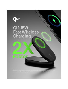 Cargador Inalámbrico Plegable Belkin 15W Qi2 MagSafe Negro 2