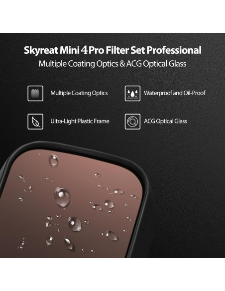 Juego de Filtros ND SKYREAT para DJI Mini 4 Pro - 6 Piezas Juego de Filtros ND SKYREAT para DJI Mini 4 Pro - 6 Piezas