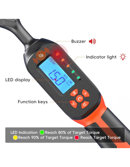 Llave de Torque Digital MOVECRAB 1/4" 1.5-30 N.m Naranja Llave de Torque Digital MOVECRAB 1/4" 1.5-30 N.m Naranja
