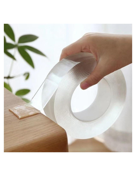 Cinta Adhesiva Doble Cara Nano CST 5m 3cm Resistente y Lavable Cinta Adhesiva Doble Cara Nano CST 5m 3cm Resistente y Lavable