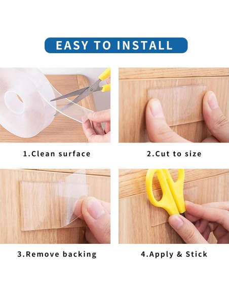 Cinta Doble Cara Nano GluonX 3Rollos 3.05m Alta Resistencia Cinta Doble Cara Nano GluonX 3Rollos 3.05m Alta Resistencia