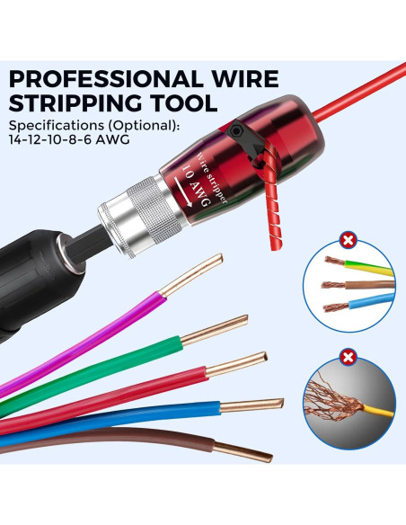 Destripador de Cables Eléctricos Huimpet WRS001 - AWG 14-6 Destripador de Cables Eléctricos Huimpet WRS001 - AWG 14-6