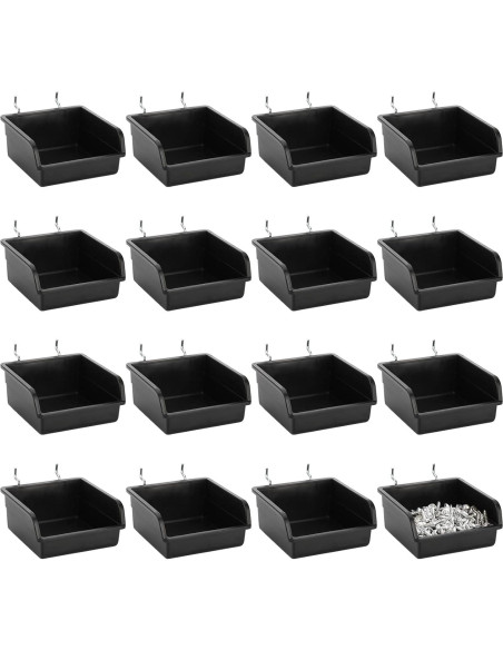 Foraineam 16 Contenedores para Tablero Perforado con Ganchos Metal Foraineam 16 Contenedores para Tablero Perforado con Ganchos Metal
