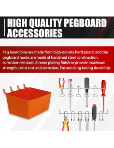 Kit de Ganchos para Tablero de Clavos C&T 278 Piezas 2.21 kg 2