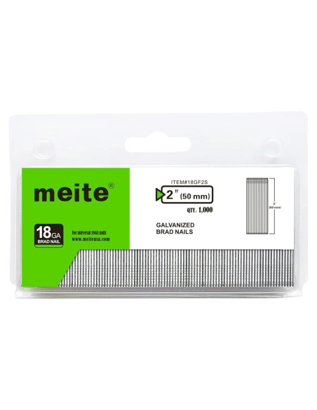 Clavos Brad Galvanizados Meite 18 Gauge 50 mm 1000 Unidades Clavos Brad Galvanizados Meite 18 Gauge 50 mm 1000 Unidades