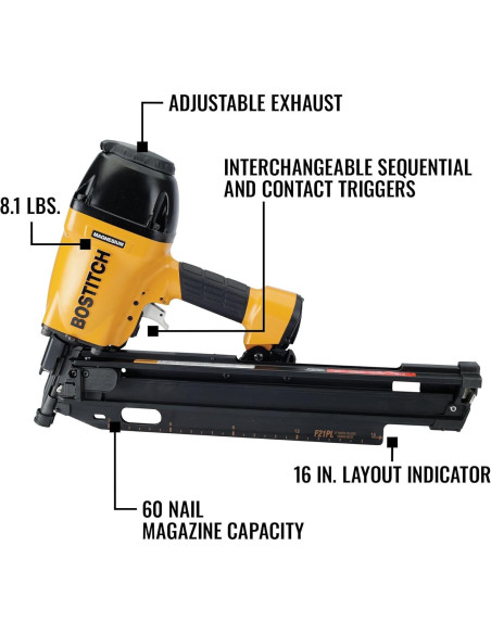 Clavadora Neumática BOSTITCH F21PL 1.5-8.9 cm Ligera Clavadora Neumática BOSTITCH F21PL 1.5-8.9 cm Ligera