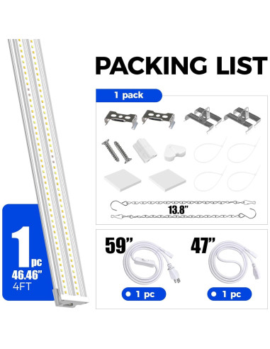 Luz de Cultivo Barrina TX-S60 60W 4FT Espectro Completo