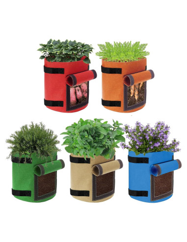KONGDY 5 Paquete Bolsas de Cultivo 38L para Papas y Verduras