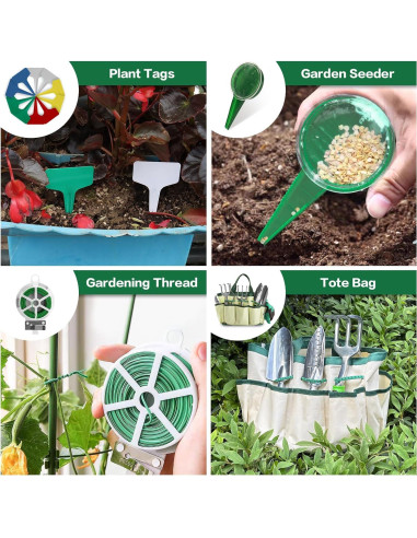 Juego de Herramientas de Jardinería RUINENGDA 13 Piezas Ergonómico