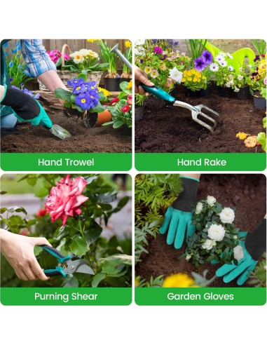 Juego de Herramientas de Jardín 9 PCS Meihe - Aluminio Resistente