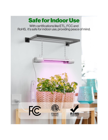 Luz de Cultivo LED Sunco 30cm Espectro Completo 10W Paquete de 2 Luz de Cultivo LED Sunco 30cm Espectro Completo 10W Paquete de 2