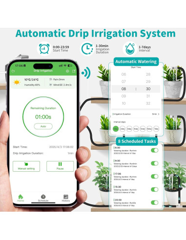 Sistema de Riego por Goteo Automático Fujian Garmerain GDT102W